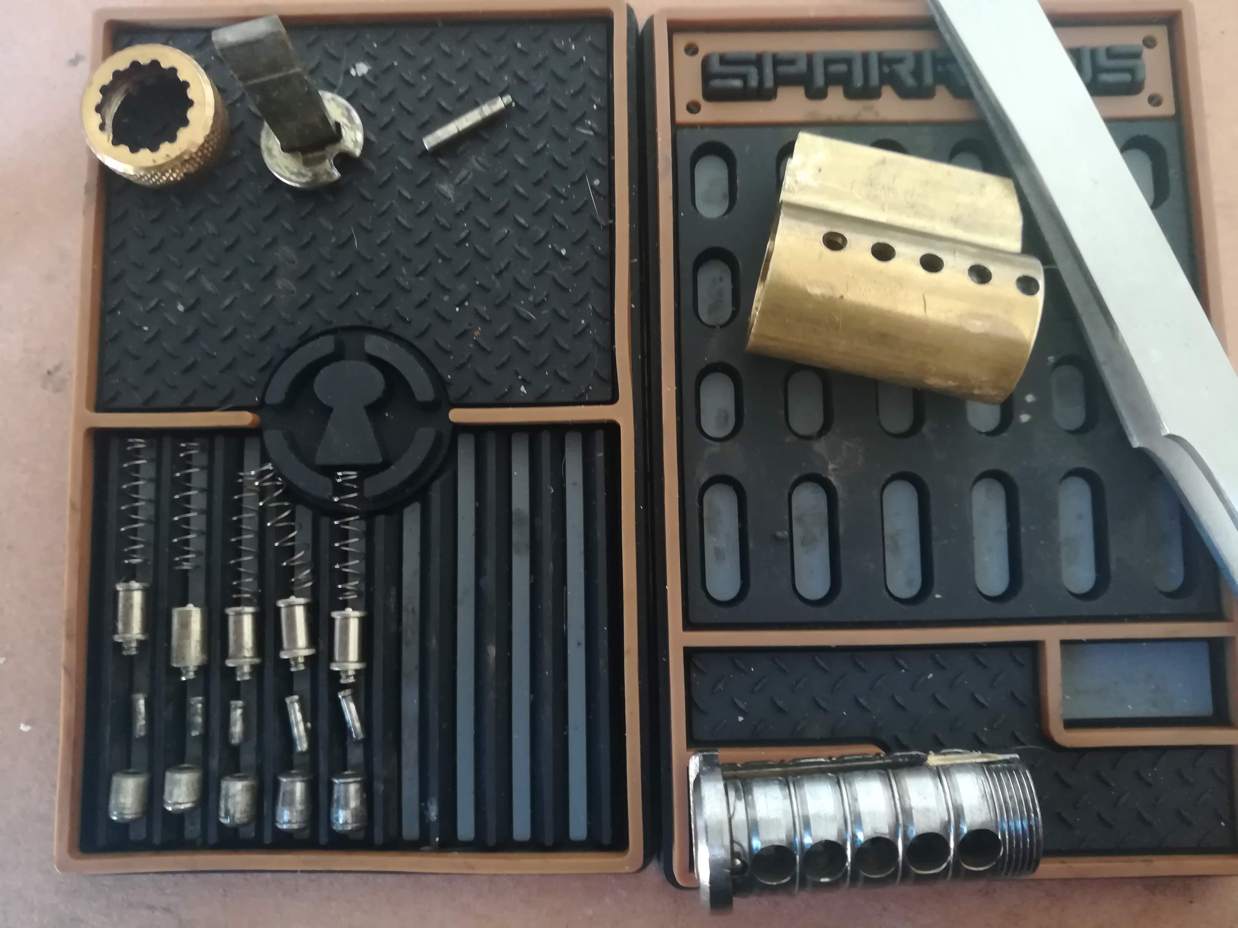 Photo of a disassembled Mul-T-Lock Interactive.
